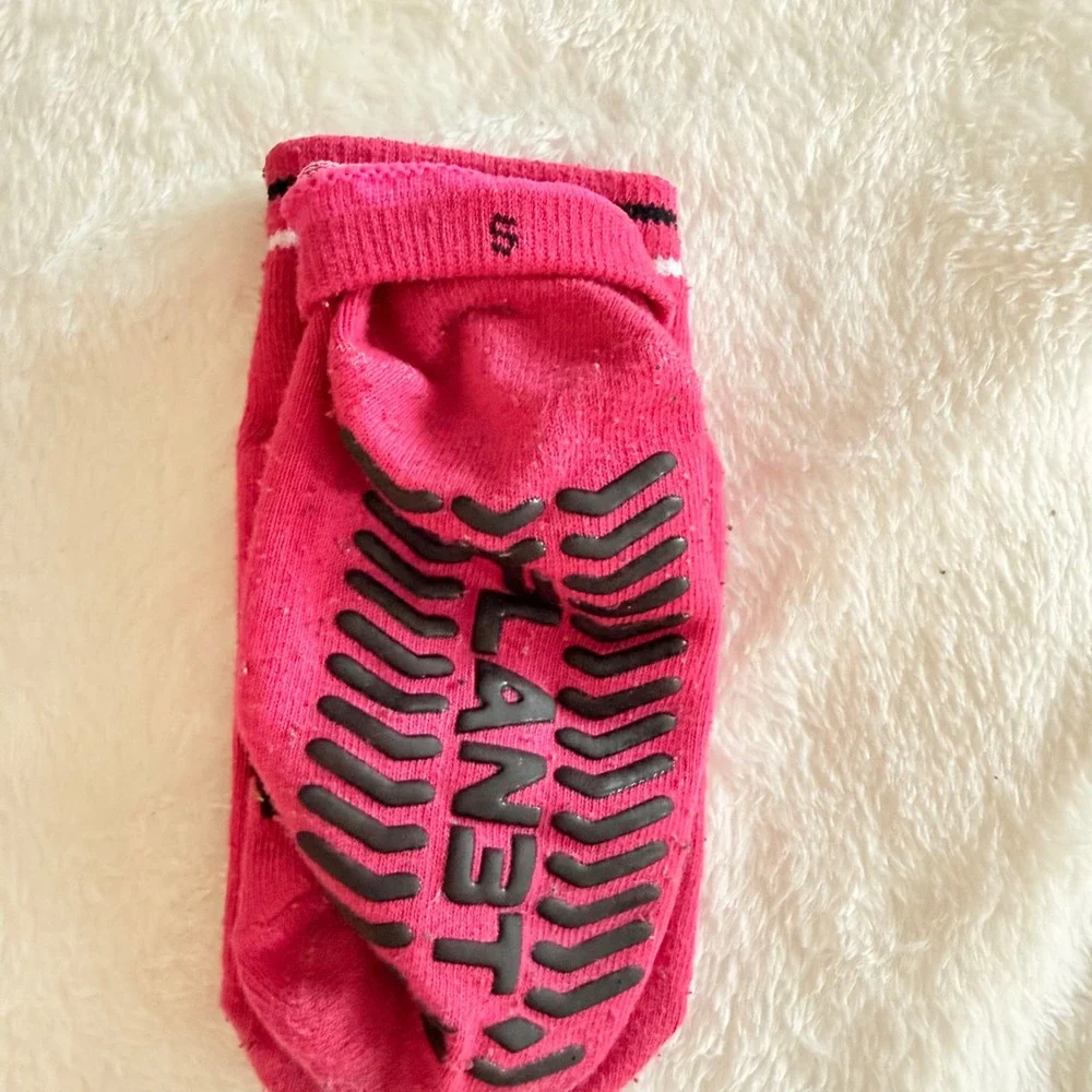 Kids‎ Planet 3 Trampoline Socks Bundle 2 Pairs Pink Yellow Size S/M